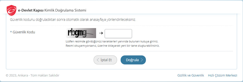 Güvenlik Kodu